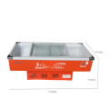 Single Temperature Sliding Glass Door Seafood Freezer with LED Light